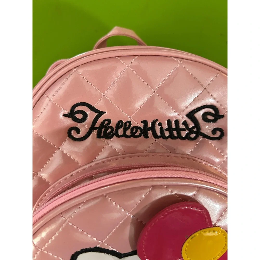 Sanrio Hello Kitty Pink Quilted Patent Mini Backpack Kids Girls Bag